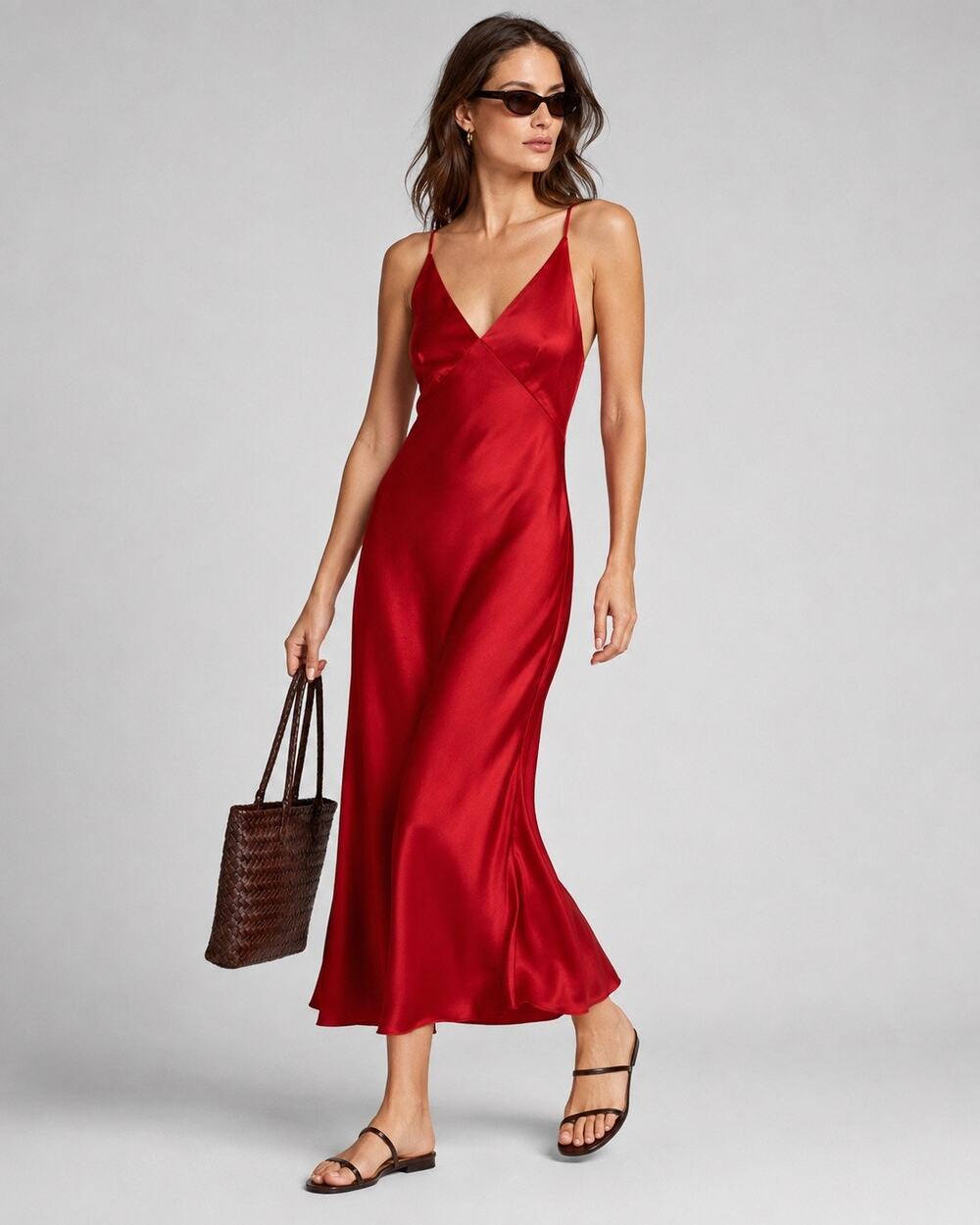 reformation anaya silk dress Lipstick small